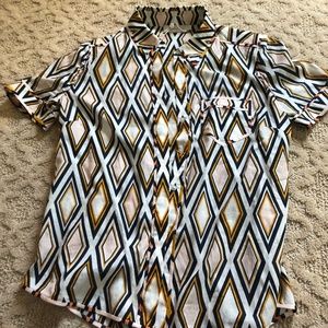 Tory Burch Size 6 Short Sleeve Blouse